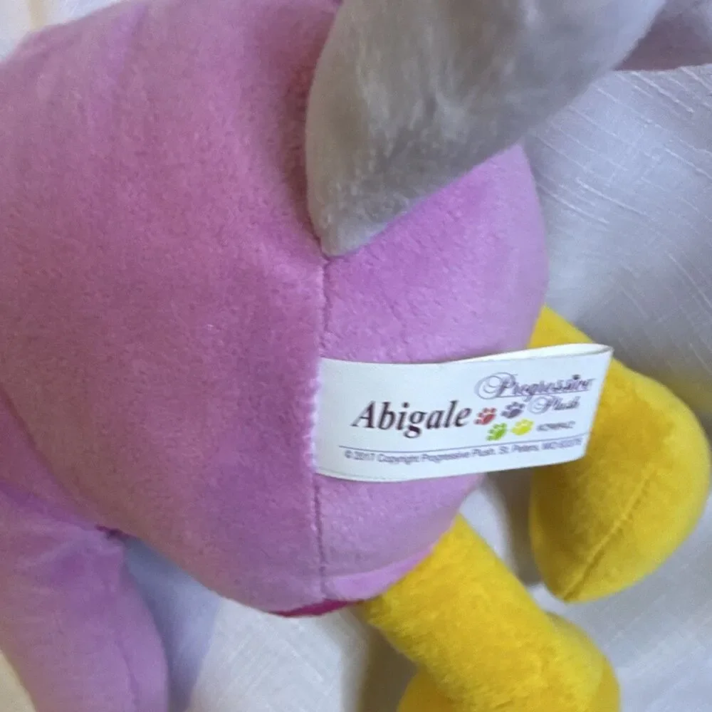 Progressive Plush Abigale Owl Plush Pink/Yellow/White Small Washable